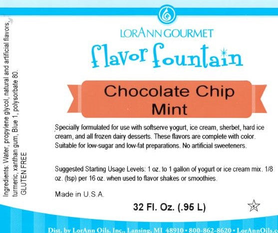 Chocolate Chip Mint Flavor - 4 oz. - 32 oz. - Ice Cream and Beverage Flavors - LorAnn Oils - Canadian Distribution-2