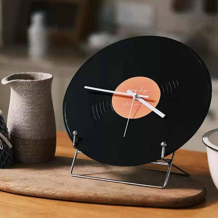 Vinyl Record Clock with Stand-5