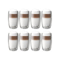 ZWILLING Sorrento 8 Piece Latte Glass Set - Value Pack, Transparent