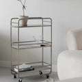 Stainless Steel Bar Cart with Wheels-0