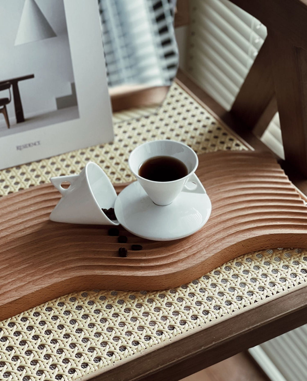 Ceramic Triangular Cup Set