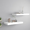 NNEVL Floating Wall Shelves 2 pcs White 50x23x3.8 cm MDF