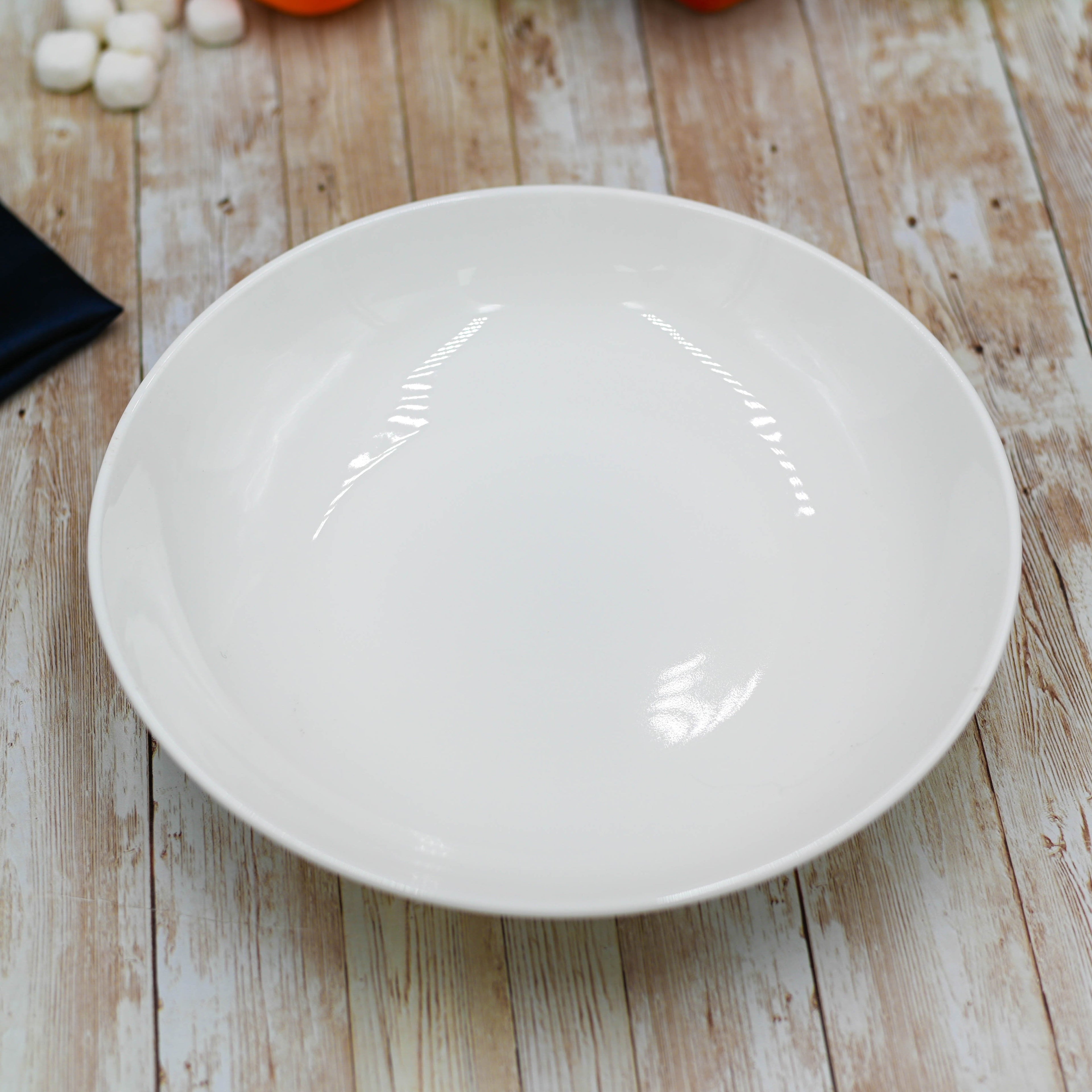 White Round Deep Plate 10" inch