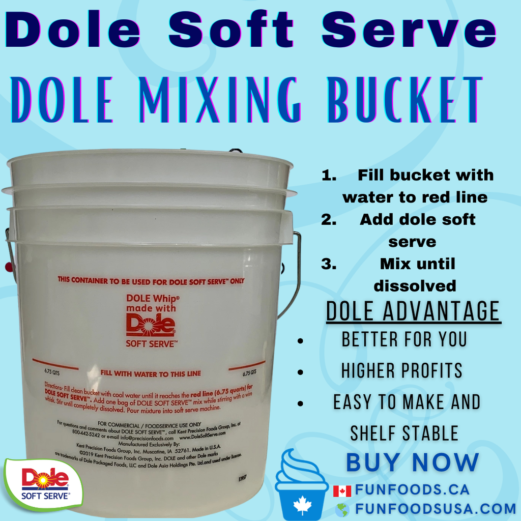 Dole Soft Serve | Slush Mixing Bucket, Lid and Whip - Mixing Bundle-0