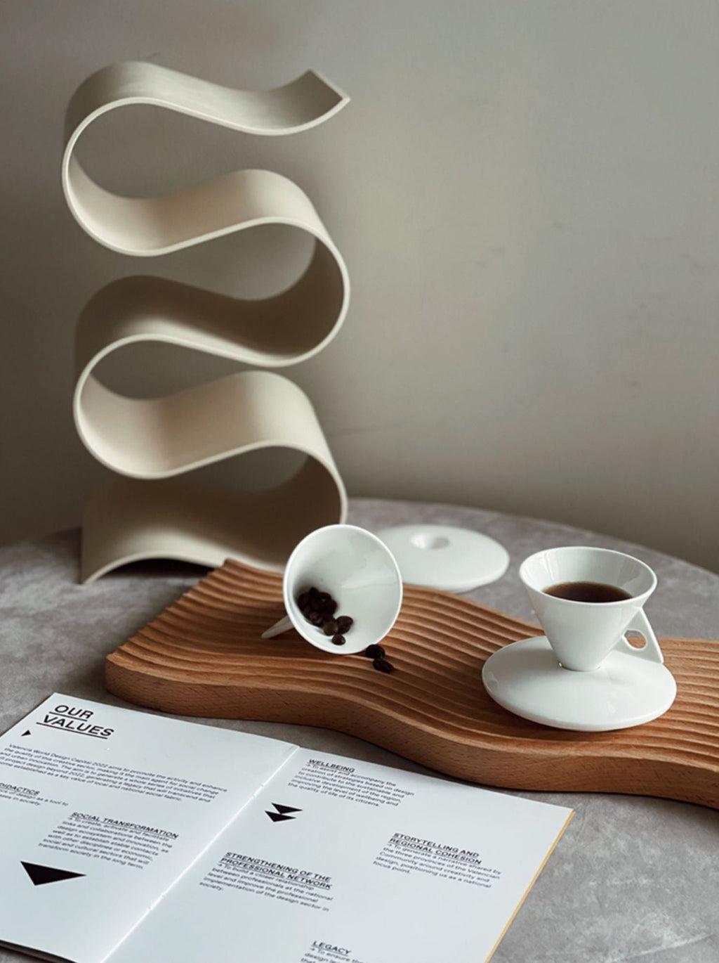 Ceramic Triangular Cup Set